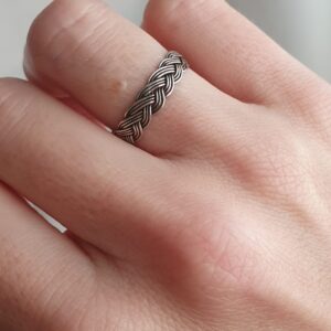 Anillo Trenzado Empavonado