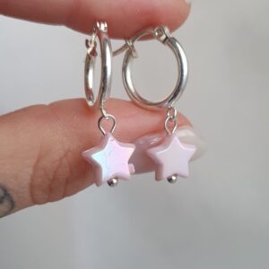 Argollita Estrella Pink 3CM