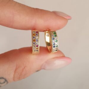Argollas Arrial Multicolor 4MM 1.7CM