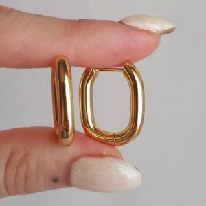 Argollas Dior Ovaladas 1.5CM 4mm