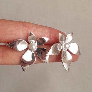 Aros Flor centro Perla